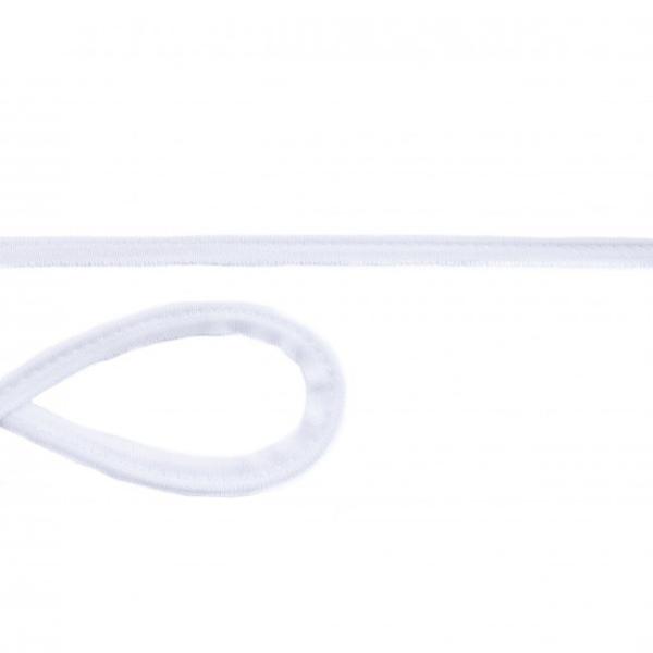Baumwoll Jersey Paspelband Breite 10 mm Weiß